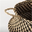 Mercana Gaia Light/Dark Brown Cross Patterend Belly Seagrass Basket in Set Of 3