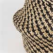 Mercana Gaia Light/Dark Brown Cross Patterend Belly Seagrass Basket in Set Of 3