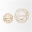 Mercana Kali 4.5L X 4.5W X 4.5H Small Beige Decorative Metal And Paper Object