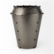 Mercana Elio 12.2H Large Gun Metal Gray Metal W/Studs Vase