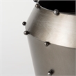 Mercana Elio 12.2H Large Gun Metal Gray Metal W/Studs Vase