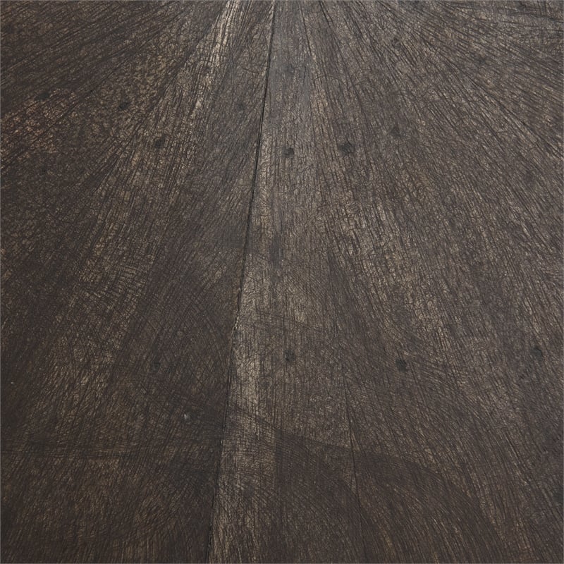 Mercana Arlo 20.5L X 20.5W X 24.4H Brown Wood W/Black Metal End Table