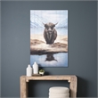 Mercana Wild Ox Painting On Wood in Brown