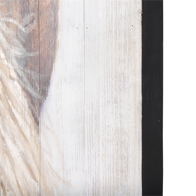 Mercana Horse Fringe Painting On Wood in Blue