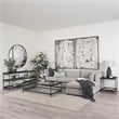 Mercana Trey Black Metal W/Glass Accent Table
