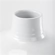 Mercana Amos White And Dark Beige Color Blocked Ceramic Floor Vase