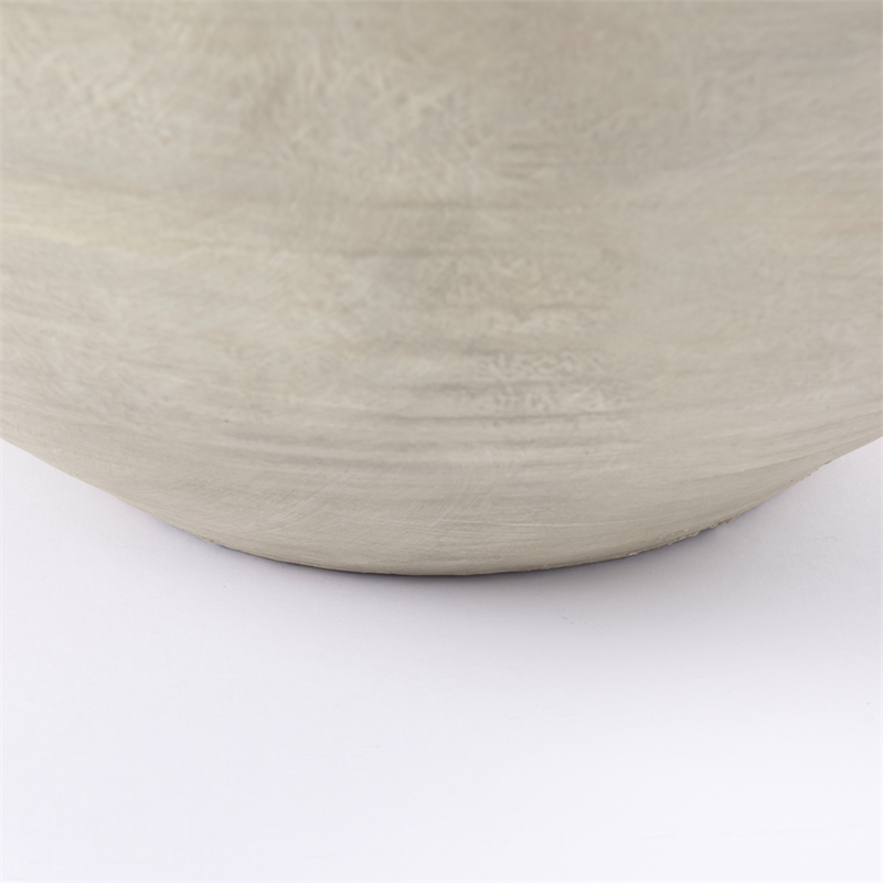 Mercana Amos White And Dark Beige Color Blocked Ceramic Floor Vase