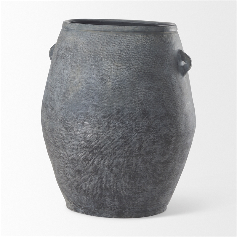 Mercana Zuma 27.2L X 20.5W X 31.9H Dark Gray Ceramic Floor Vase