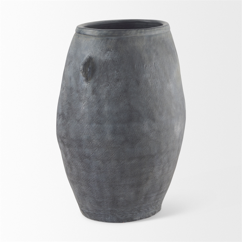 Mercana Zuma 27.2L X 20.5W X 31.9H Dark Gray Ceramic Floor Vase
