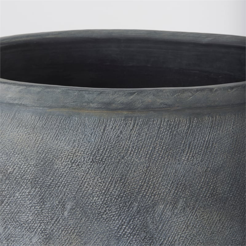 Mercana Zuma 27.2L X 20.5W X 31.9H Dark Gray Ceramic Floor Vase