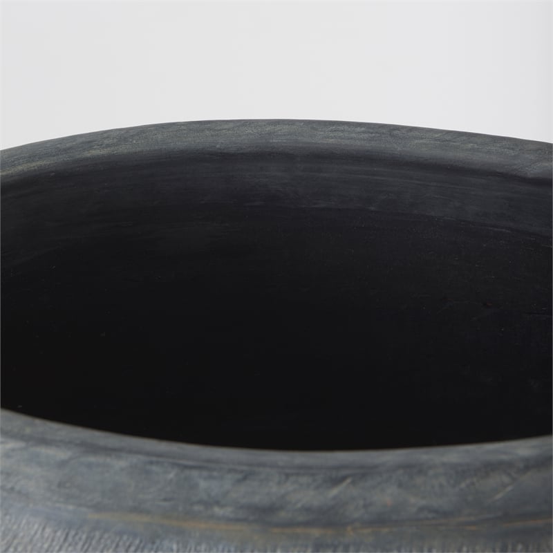 Mercana Zuma 27.2L X 20.5W X 31.9H Dark Gray Ceramic Floor Vase