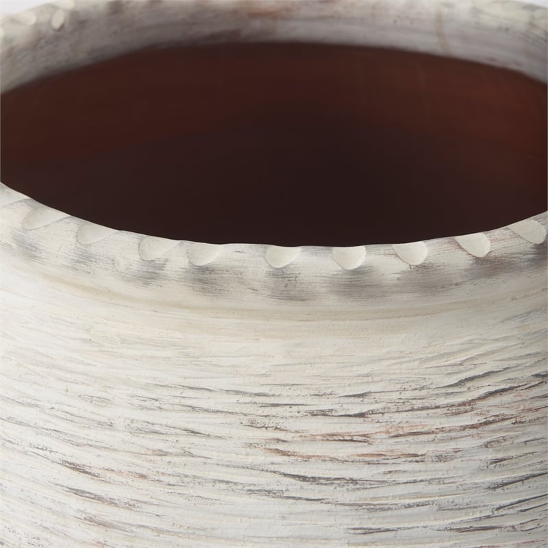 Mercana Misha 25.2L X 25.2W X 22.4H Cream Ceramic Floor Vase
