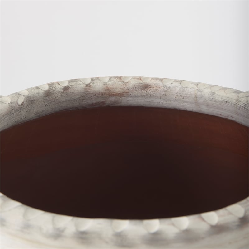 Mercana Misha 25.2L X 25.2W X 22.4H Cream Ceramic Floor Vase