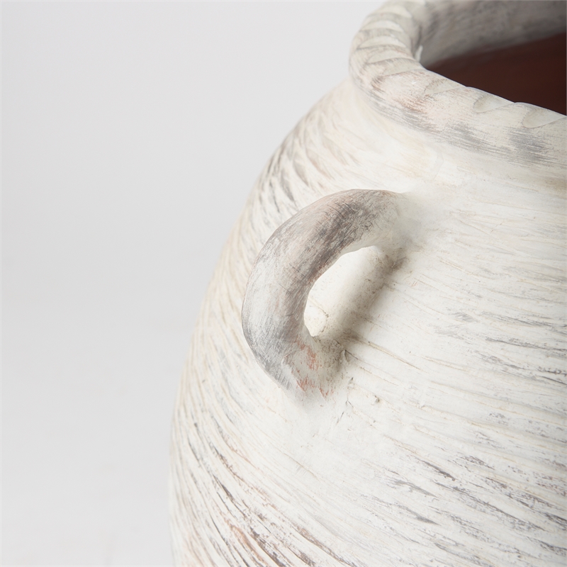 Mercana Misha 25.2L X 25.2W X 22.4H Cream Ceramic Floor Vase
