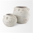 Mercana Misha 25.2L X 25.2W X 22.4H Cream Ceramic Floor Vase