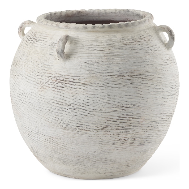 Mercana Misha 25.2L X 25.2W X 22.4H Cream Ceramic Floor Vase