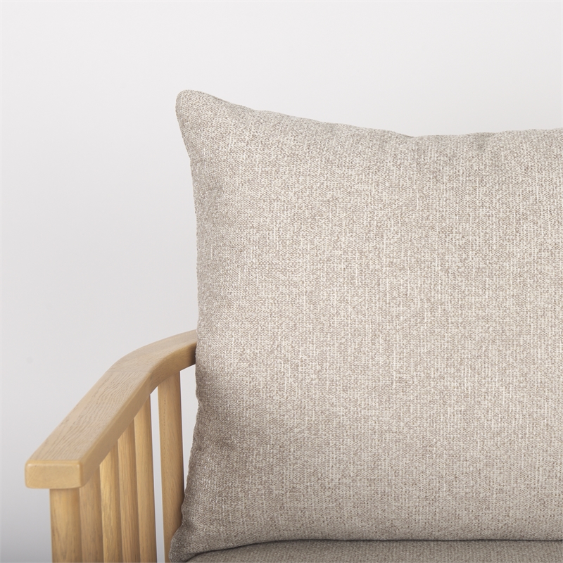 Mercana Kopari Beige Fabric W/Light Brown Wood Accent Chair