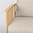 Mercana Kopari Beige Fabric W/Light Brown Wood Accent Chair