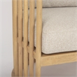 Mercana Kopari Beige Fabric W/Light Brown Wood Accent Chair