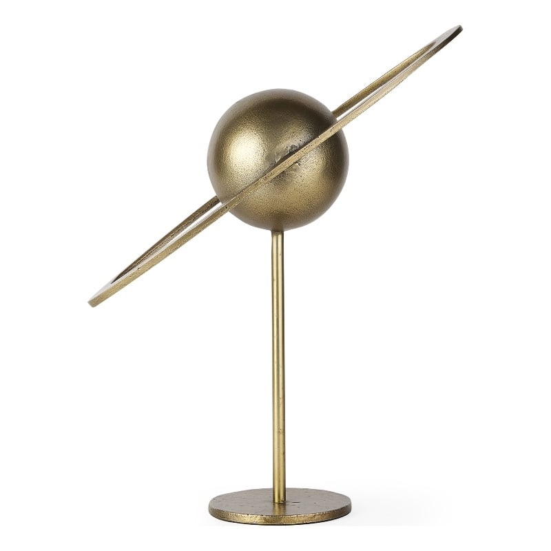 Mercana Atlas 15.0L X 7.0W X 16.0H Gold Metal Solar System Ornament