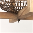 Mercana Kiley Warm Wood Basket Lantern Pendant Light Brown