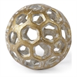 Mercana Moyer I Small 3L X 3W Gold Metal Hollow Decorative Orb