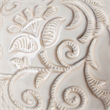 Mercana Jadiza Ii Medium White Glaze Floral Pattern Vase