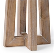Mercana Astra Large Light Brown Wood Pedestal Base Table Candle Holder