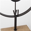 Mercana Oris Black Metal/Wood Open Frame Table Clock in Black