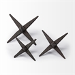 Mercana Rhea Brown Cast Iron Small Medium Large Jacks (Set Of 3)