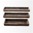 Mercana Vernon Medium 30L X 7W Brown Reclaimed Wood Tray