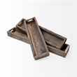 Mercana Vernon Medium 30L X 7W Brown Reclaimed Wood Tray