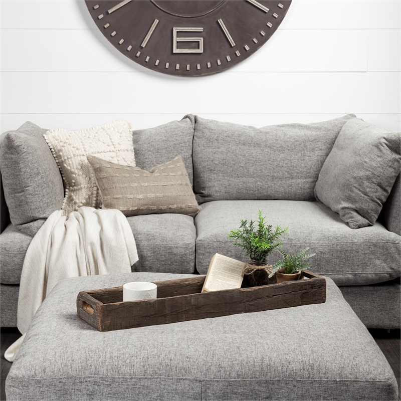 Mercana Vernon Medium 30L X 7W Brown Reclaimed Wood Tray