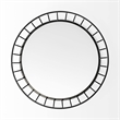 Mercana Helena 20L X 20W Black Metal Mirrored Bottom Round Serving Tray