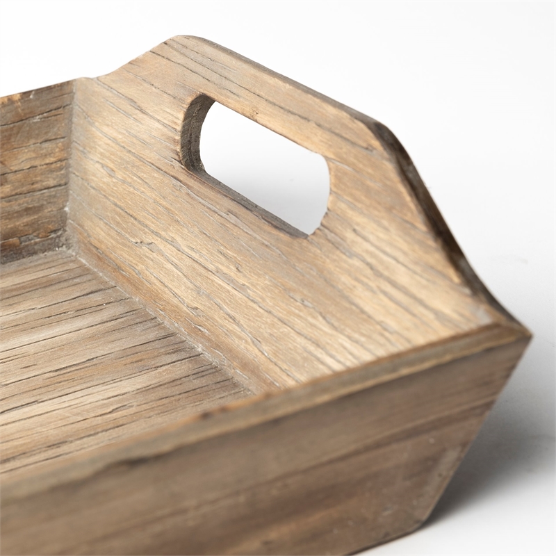 Mercana Tawny (Set Of 2) Natural Wooden Trays in Brown