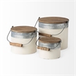 Mercana Alani (Set Of 3) White Metal Storage Boxes