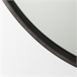 Mercana Piper 35.8L X 1.0W X 35.8H Small Black Metal Round Wall Mirror