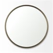 Mercana Piper 35.8L X 1.0W X 35.8H Small Gold Metal Round Wall Mirror