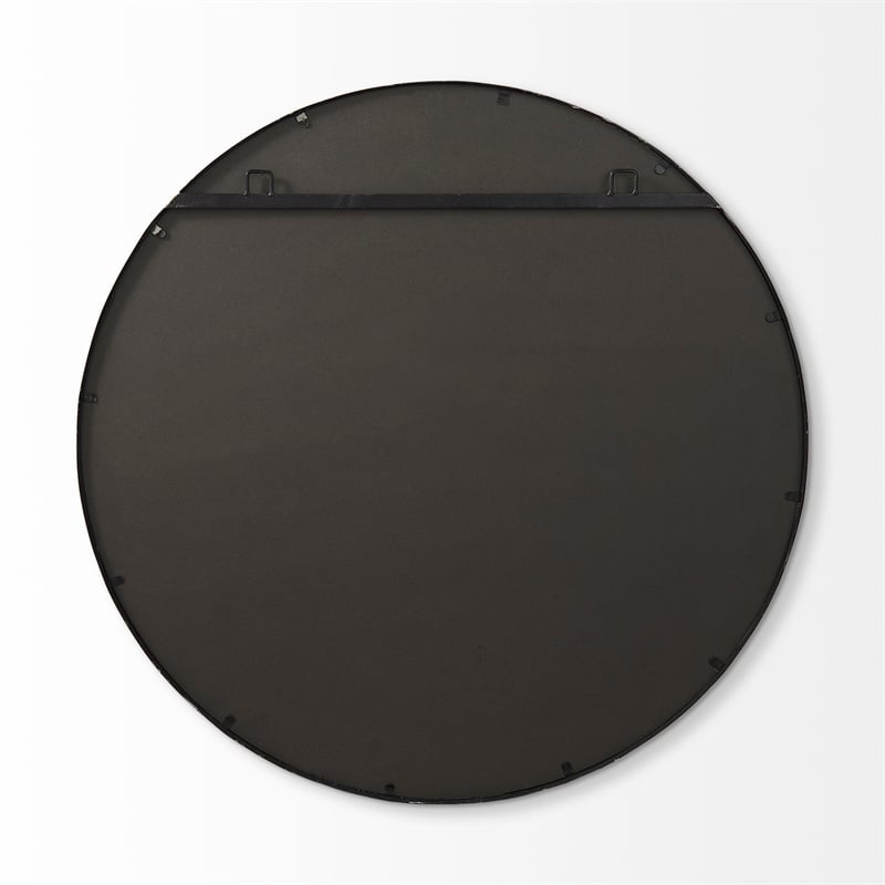 Mercana Piper 35.8L X 1.0W X 35.8H Small Gold Metal Round Wall Mirror