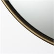 Mercana Piper 35.8L X 1.0W X 35.8H Small Gold Metal Round Wall Mirror