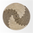 Mercana Luna Large Light Brown Seagrass Round Wall Hanging Plate