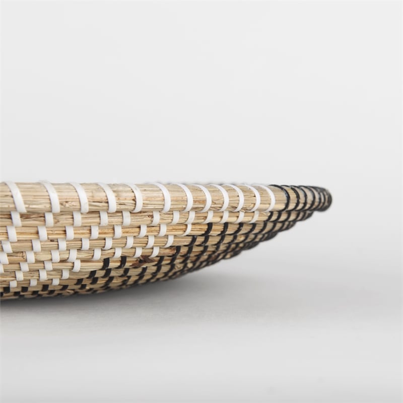 Mercana Luna Large Light Brown Seagrass Round Wall Hanging Plate