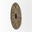 Mercana Mekhi Light Brown Seagrass W/Black String Round Wall Hanging Plate