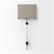 Mercana Kinsley Beige Shade W/Transparent Body Wall Sconce