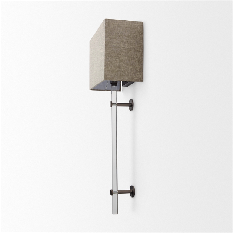 Mercana Kinsley Beige Shade W/Transparent Body Wall Sconce