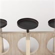 Mercana Cambie Natural Wood W/Black Metal Candle Holders in Brown