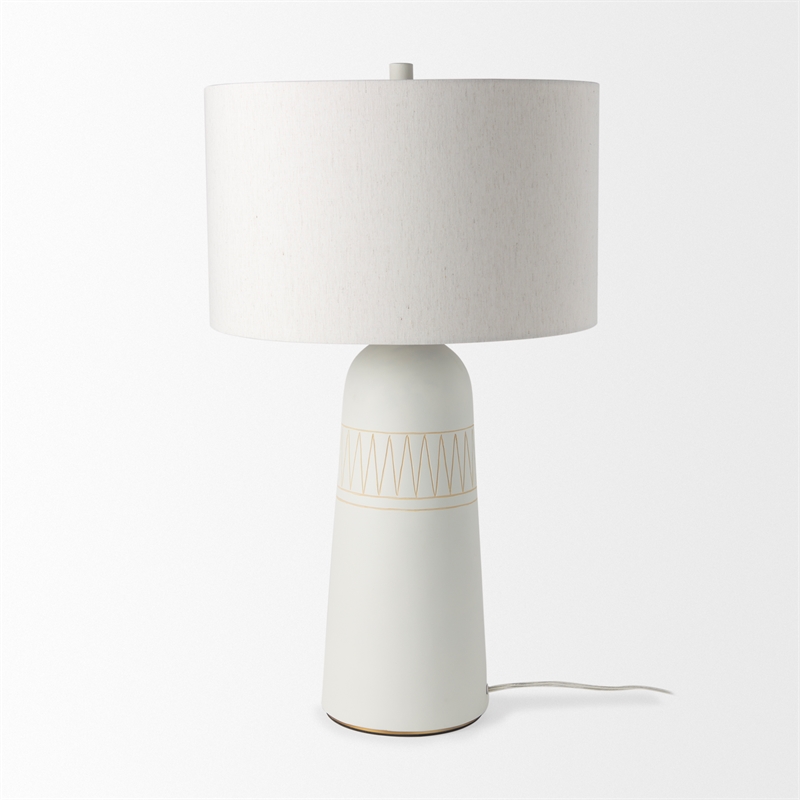 Mercana Javier 18.0L X 18.0W X 30.75H Light Base W/Cream Shade Table Lamp