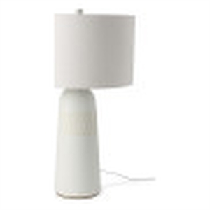 mercana javier 18.0l x 18.0w x 30.75h light base w/cream shade table lamp