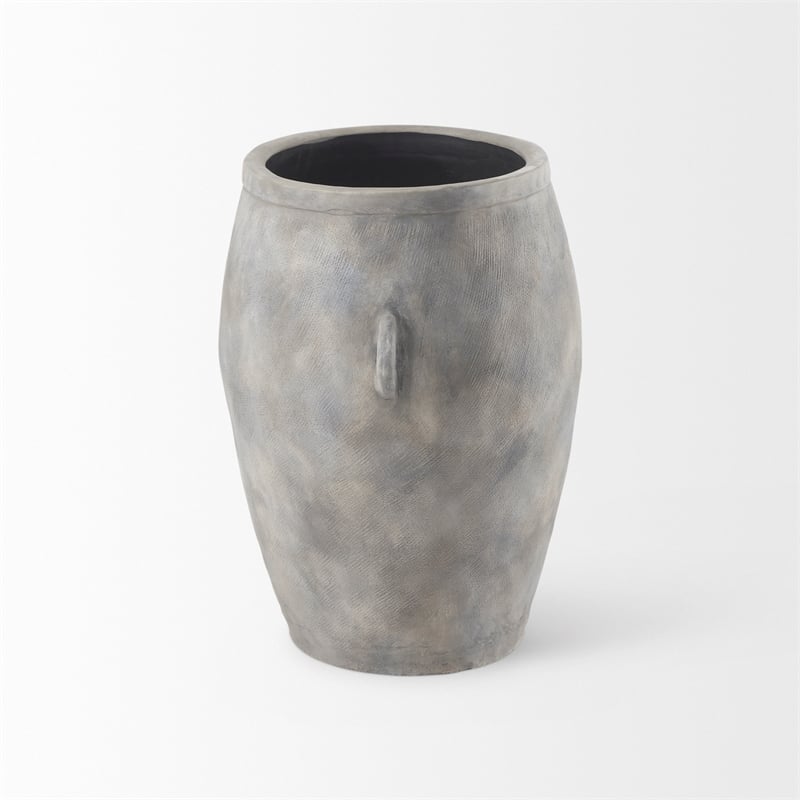 Mercana Zuma 27.2L X 18.1W X 24.4H Light Gray Ceramic Floor Vase