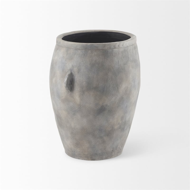 Mercana Zuma 27.2L X 18.1W X 24.4H Light Gray Ceramic Floor Vase